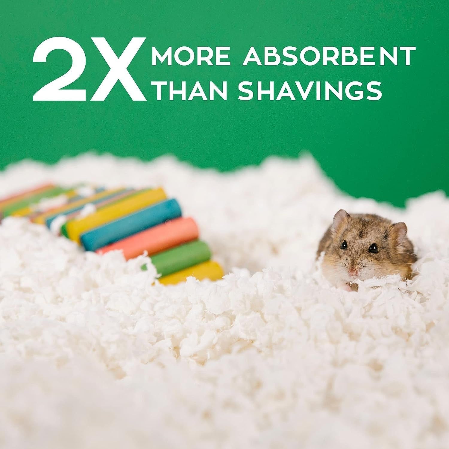 99% Dust-Free White Natural Paper Small Pet Bedding with Odor Control, 50 L