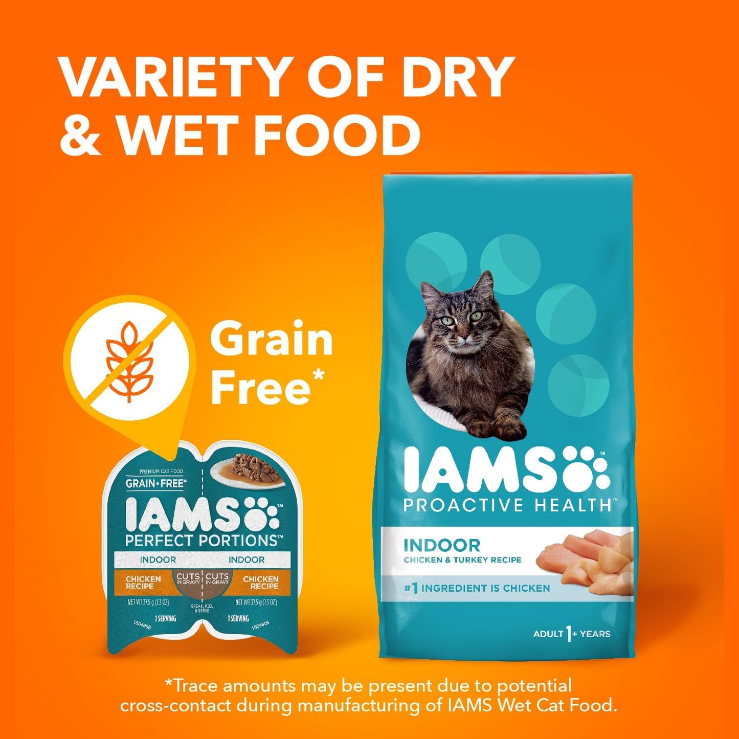 Perfect Portions Indoor Adult Wet Cat Food Cuts in Gravy, Chicken Recipe, 2.6 Oz. Easy Peel Twin-Pack Trays (24 Count, 48 Servings)