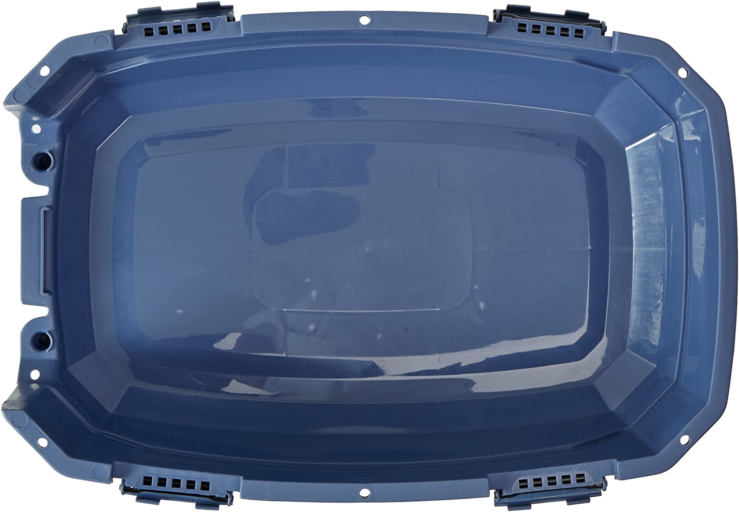 2-Door Top-Load Hard-Sided Cat Pet Travel Carrier, 19.0" L X 12.6" W X 10.0" H, Gray & Blue