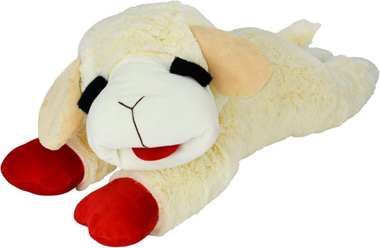 Lamb Chop Dog Plush Toy - Squeaky Toy for All Dogs - Extra Soft Plush - Stuffed Animal Dog Toy for Cuddling & Playing - Jumbo Pet Toy (24", Cream)