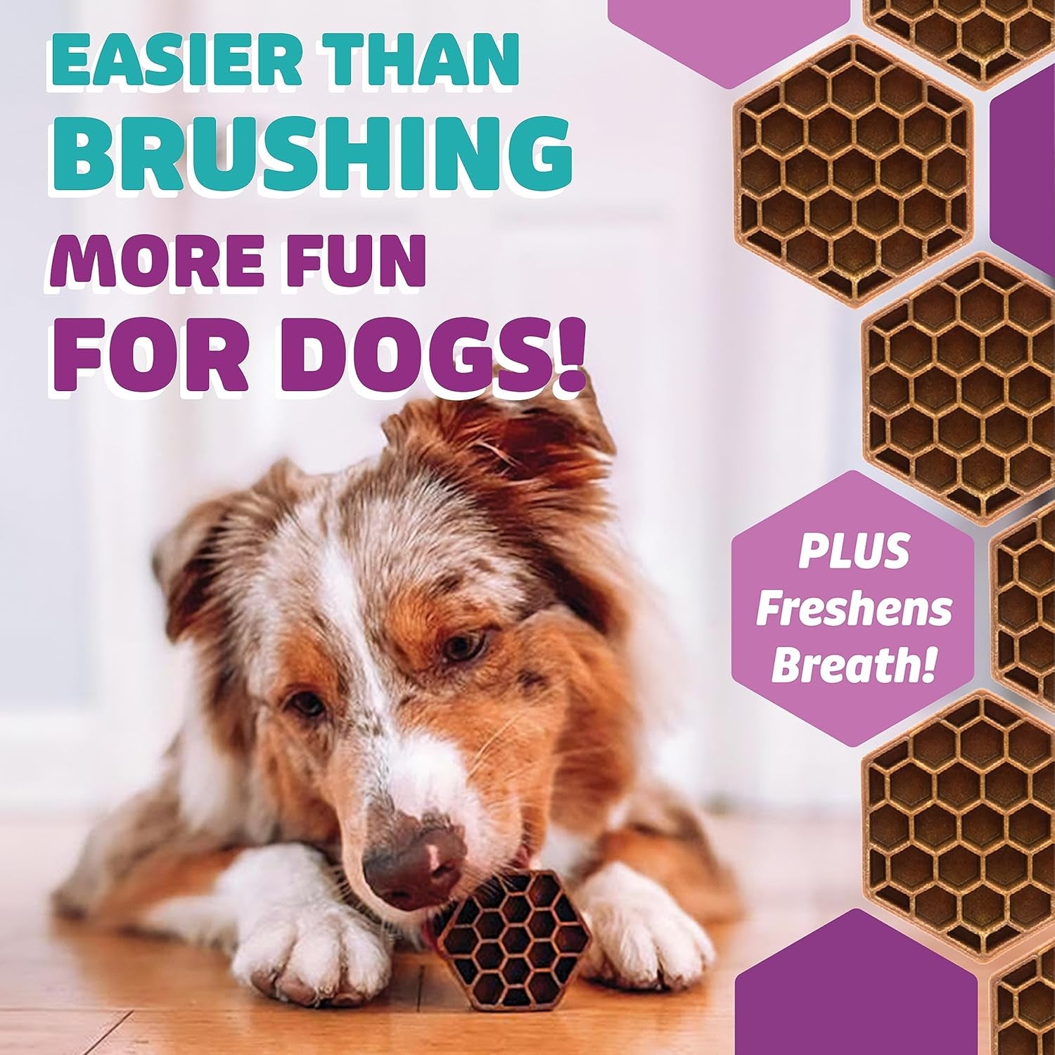 Dog Dental Treats – Vet VOHC Approved – Delicious Chicken Protein – Removes Tartar with Cleaning Comb Shape – Dental Dog Treats for Medium Dogs (24Oz, 30 Count)