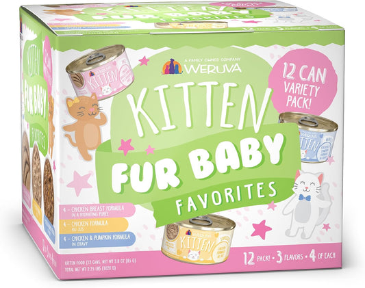 Kitten, Fur Baby Favorites Variety Pack, 3Oz Can (Pack of 12)
