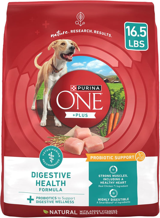 plus Digestive Health Formula Dry Dog Food Natural with Added Vitamins, Minerals and Nutrients - 16.5 Lb. Bag