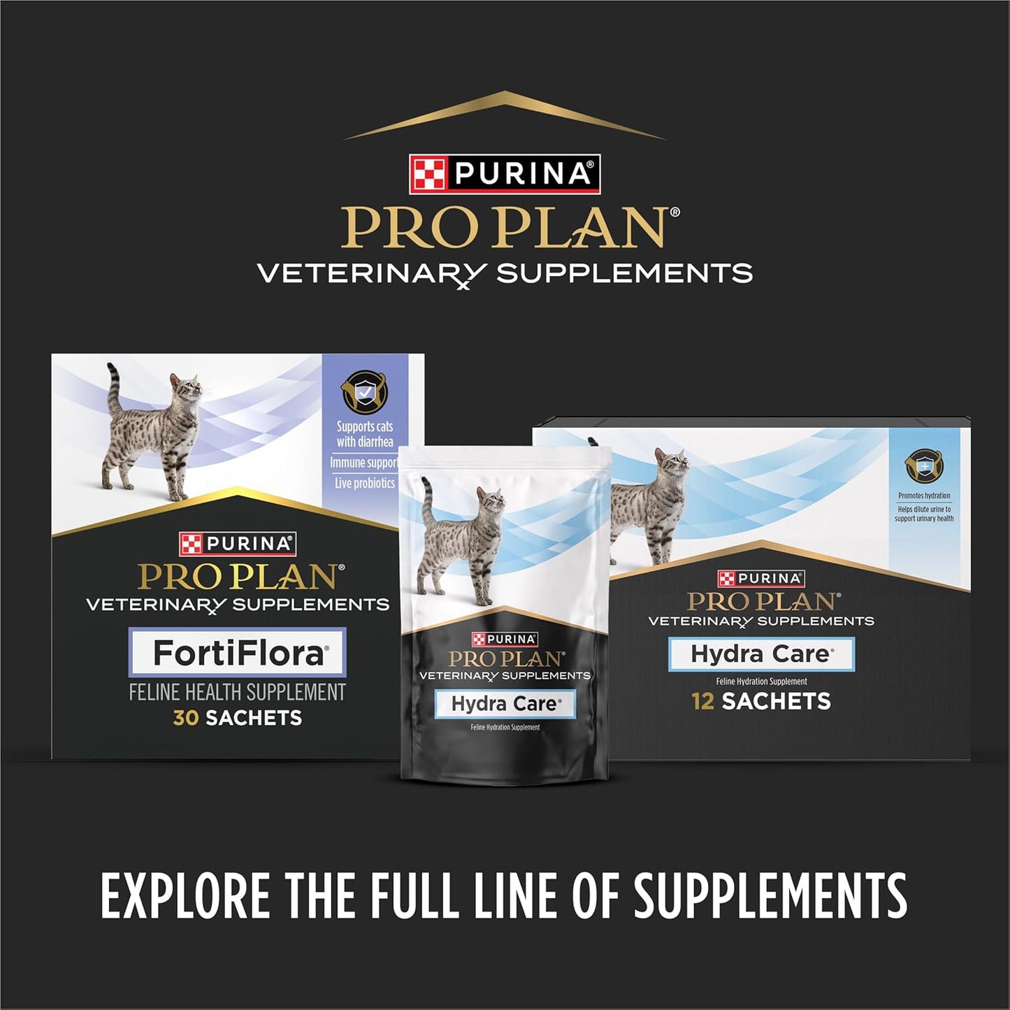 Purina Pro Plan Veterinary Supplements Fortiflora Cat Probiotic Supplement for Cats with Diarrhea - 30 Ct. Box