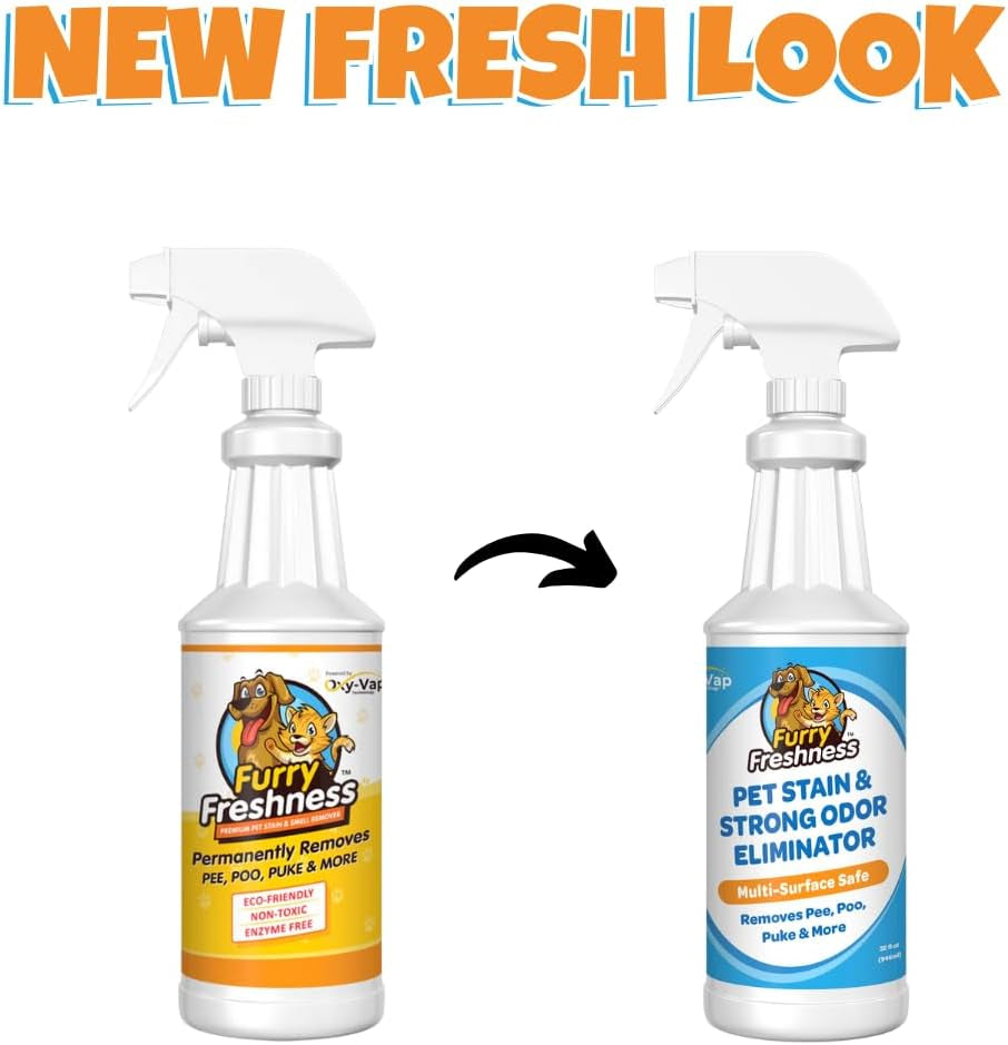 Extra Strength Cat or Dog Pee Stain & Permanent Odor Remover + Smell Eliminator -Removes Stains from Pets & Kids Including Urine or Blood- Lifts Old Carpet Stains- 32Oz Spray