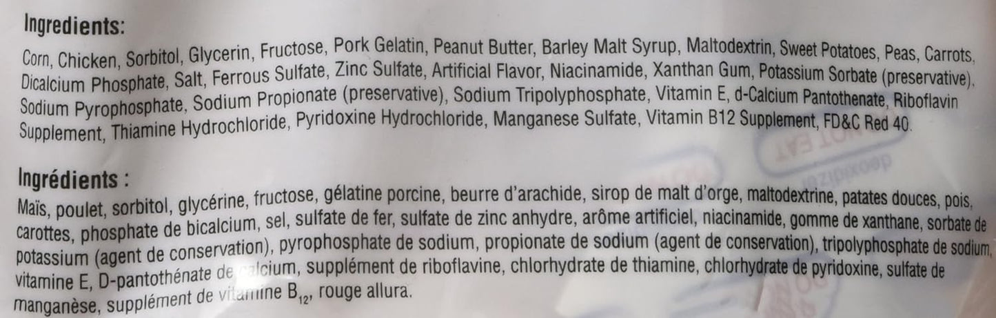 Medium Chews with Real Peanut Butter Rawhide- Free Chews for Dogs, 4 Count