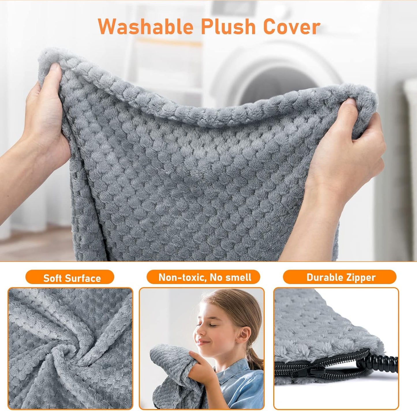 Heated Dog Bed, Waterproof Adjustable Temperature Dog Cat Heating Pad with Timer, Indoor Pet Heating Pad for Cats Dogs Electric Pads for Dogs Cats, Pet Heated Pad (M: 28" X 20")