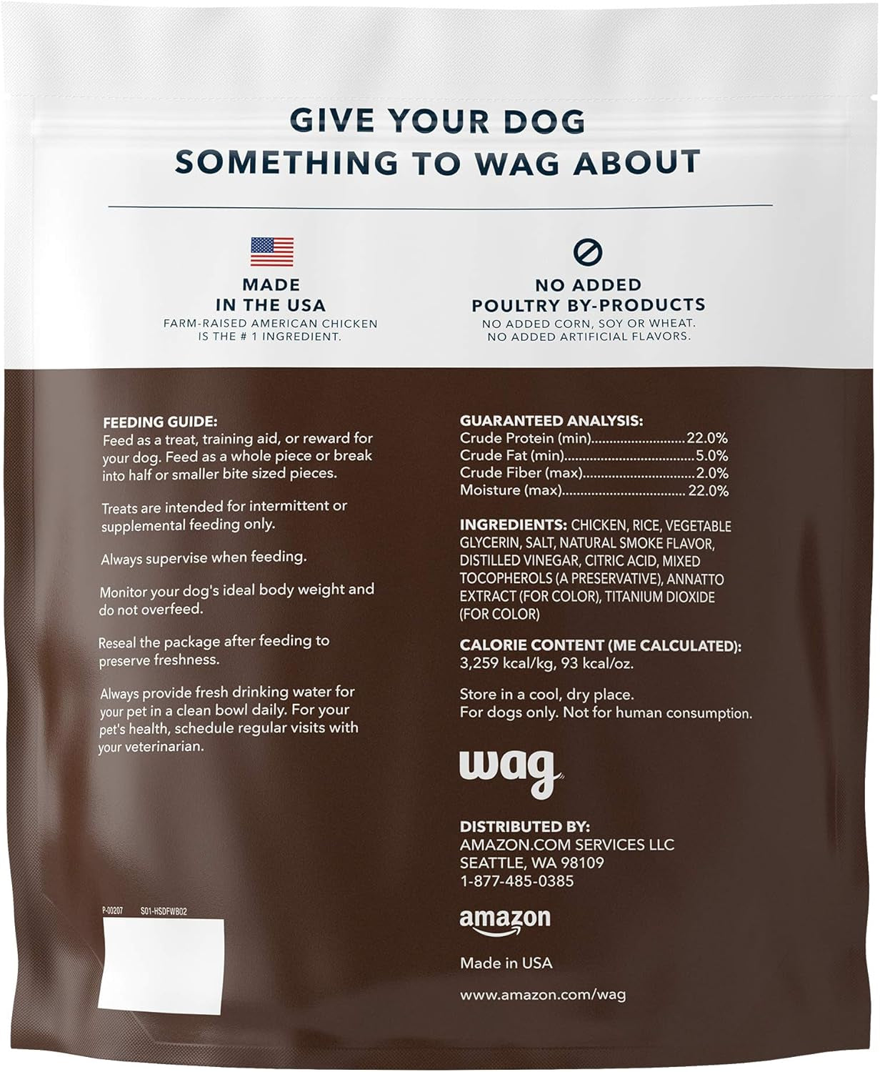 Amazon Brand -  Dog Treats, Chicken and Waffle Bites, 24 Oz Resealable Pack of 1