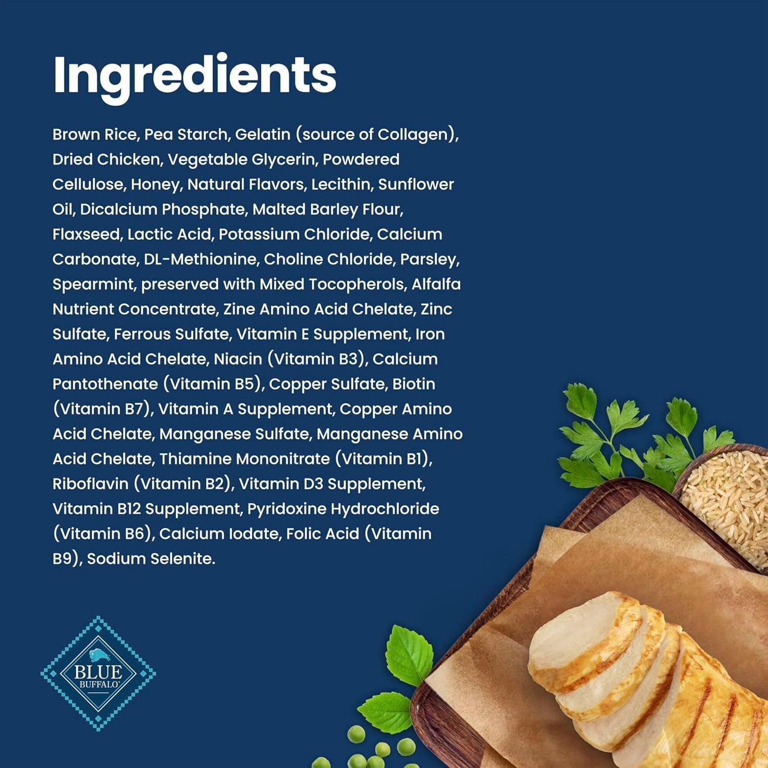 Dental Chews Medium Natural Dog Treats, Chicken & Spearmint 34.5-Oz Bag (42 Count)