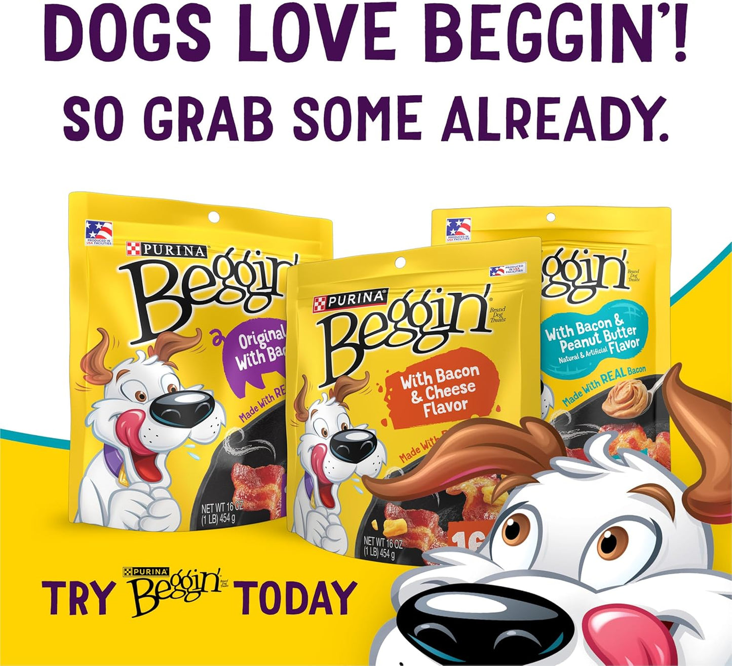 Purina ​​Beggin’ Flavor Stix with Bacon & Peanut Butter Flavor​ - 25 Oz. Pouch