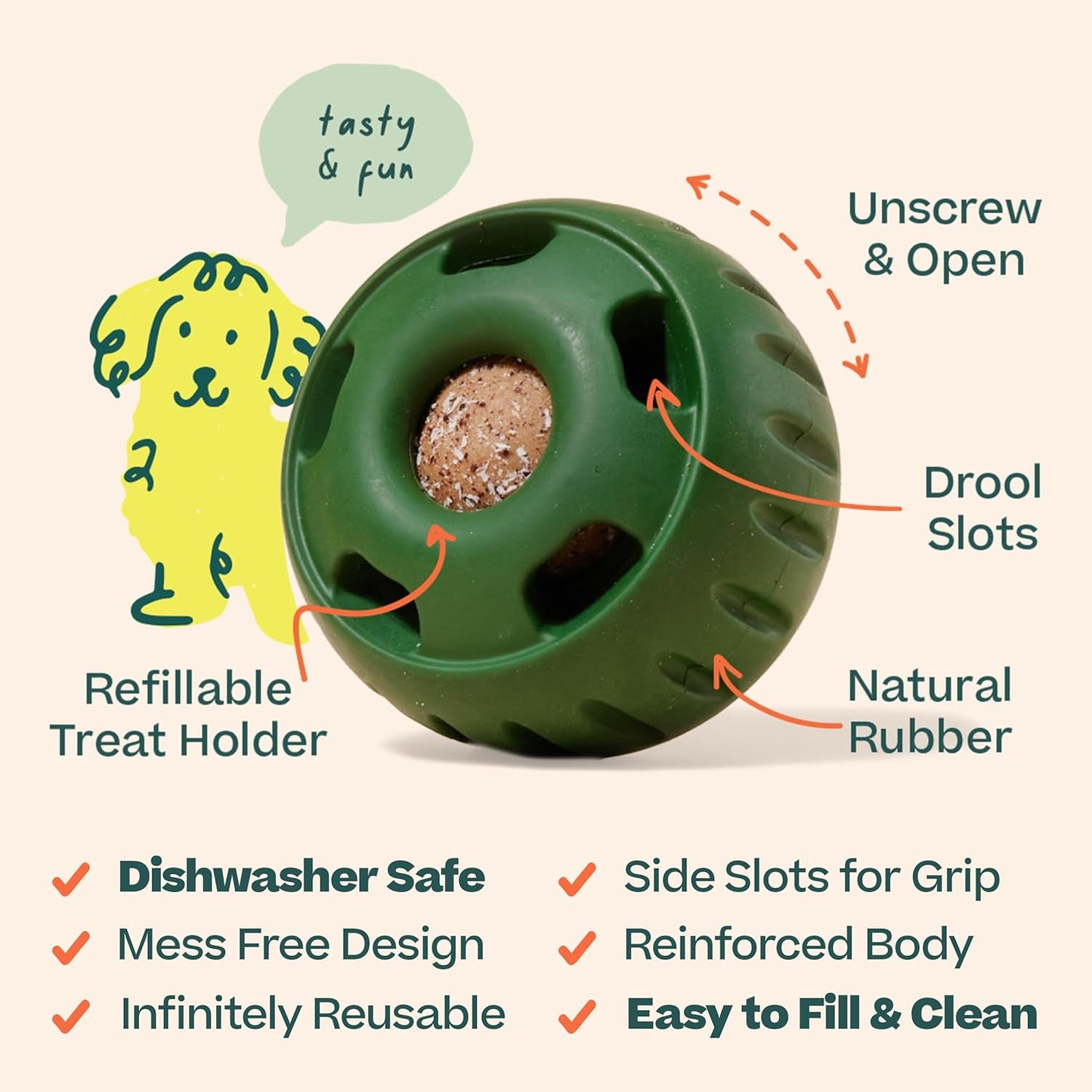 Pupsicle - Long-Lasting Interactive Dog Toy to Keep Your Pup Busy and Distracted - Safe for Dogs - Low-Mess Design - Dog Toys for Medium and Large Dogs 25-75 Lbs