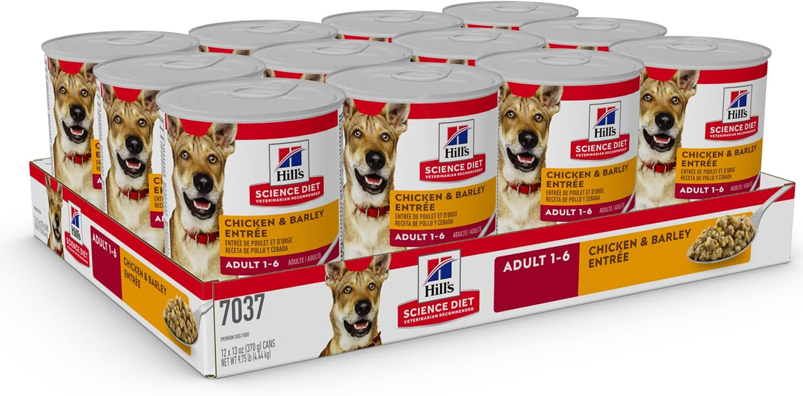Adult 1-6, Adult 1-6 Premium Nutrition, Wet Dog Food, Chicken & Barley Loaf, 13 Oz Can, Case of 12
