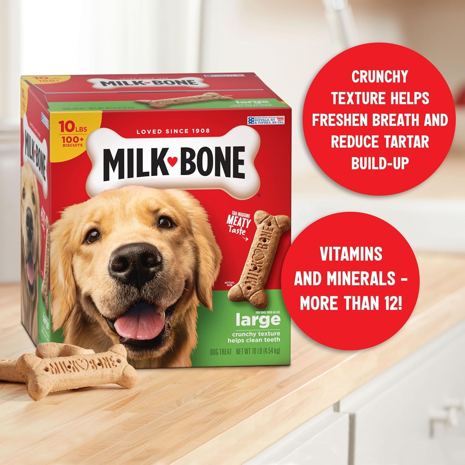 Original Dog Treats Biscuits for Large Dogs, 10 Pounds (Packaging May Vary)