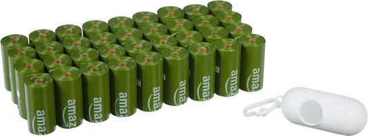 Dog Poop Bags with Dispenser, 540 Count, Enhanced for Guaranteed Leakproof, Unscented, Includes Leash Clip