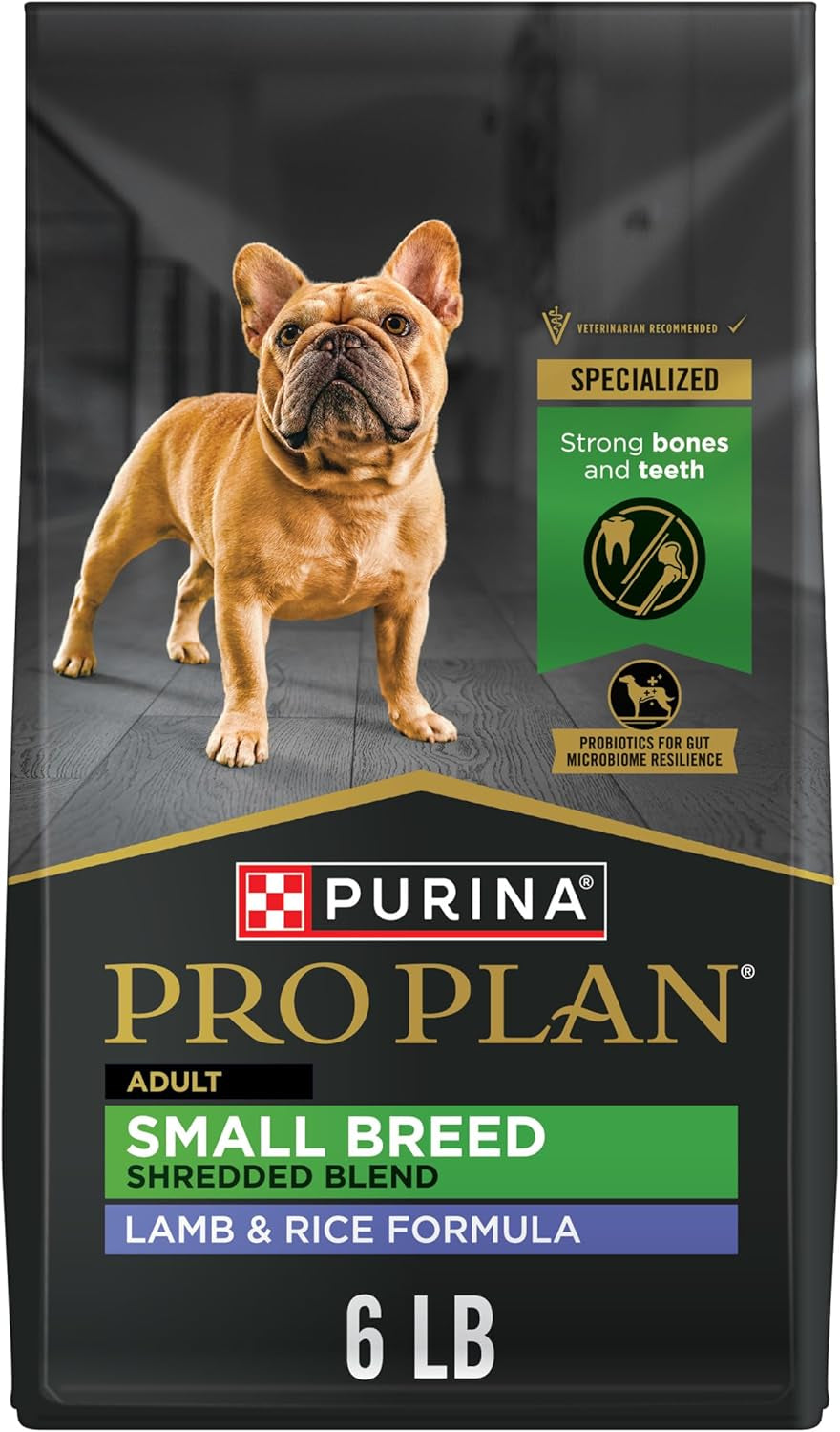 Small Breed High Protein Dog Food Dry Shredded Blend Lamb and Rice Formula - 6 Lb. Bag