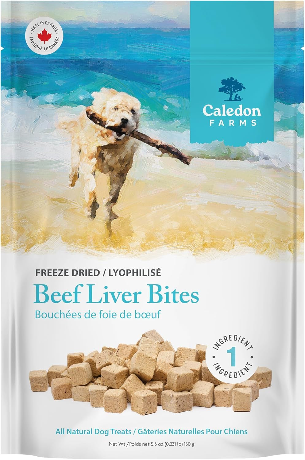 Freeze Dried Beef Liver Bites Dog Treats, 150 Grams/5.3Oz