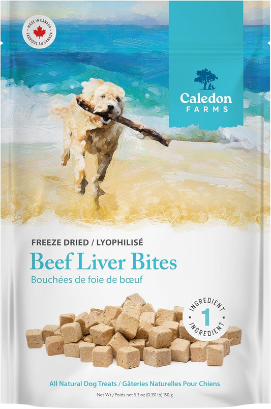 Freeze Dried Beef Liver Bites Dog Treats, 150 Grams/5.3Oz