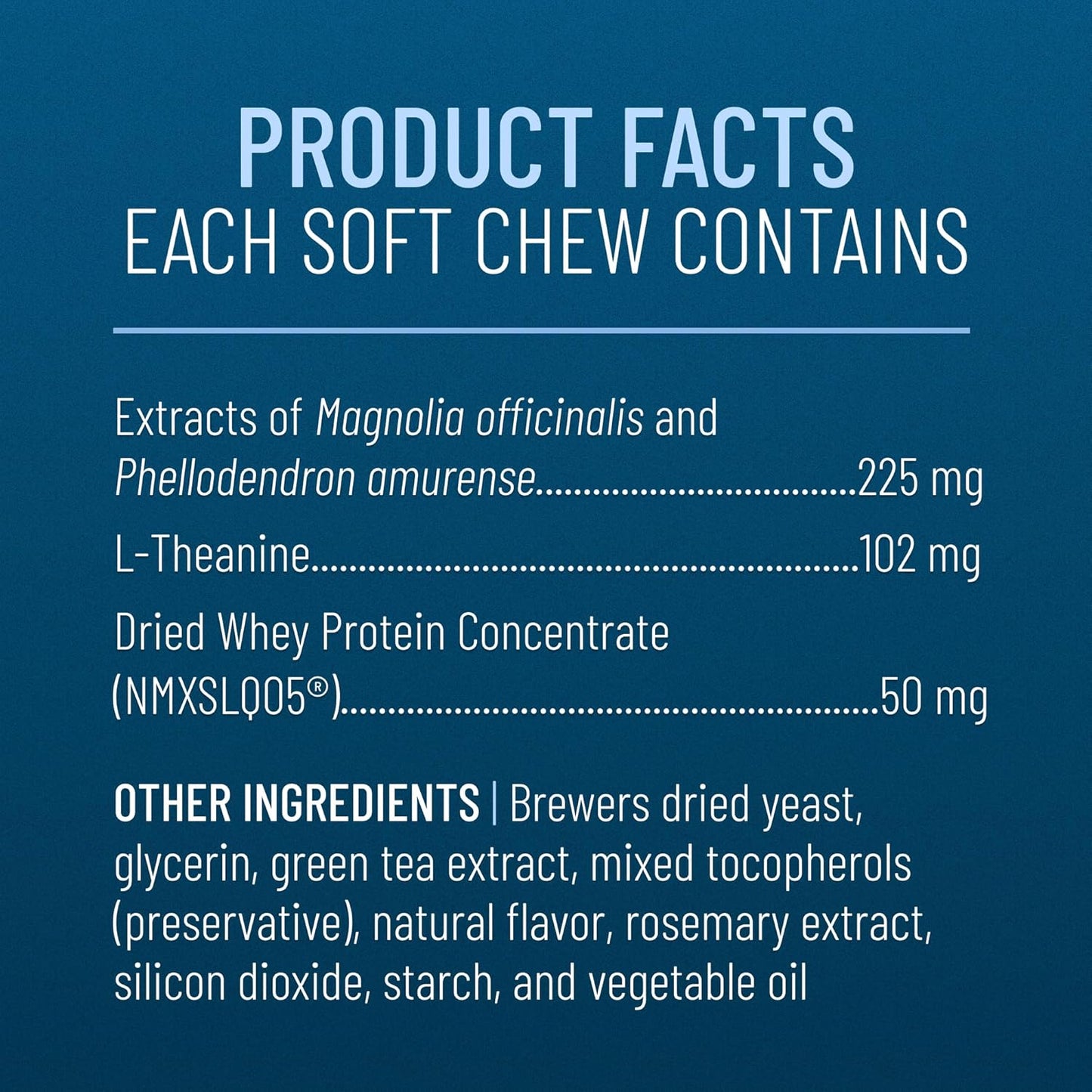 Nutramax Solliquin Calming Behavioral Health Supplement for Large Dogs - with L-Theanine, Magnolia/Phellodendron, and Whey Protein Concentrate, 75 Soft Chews