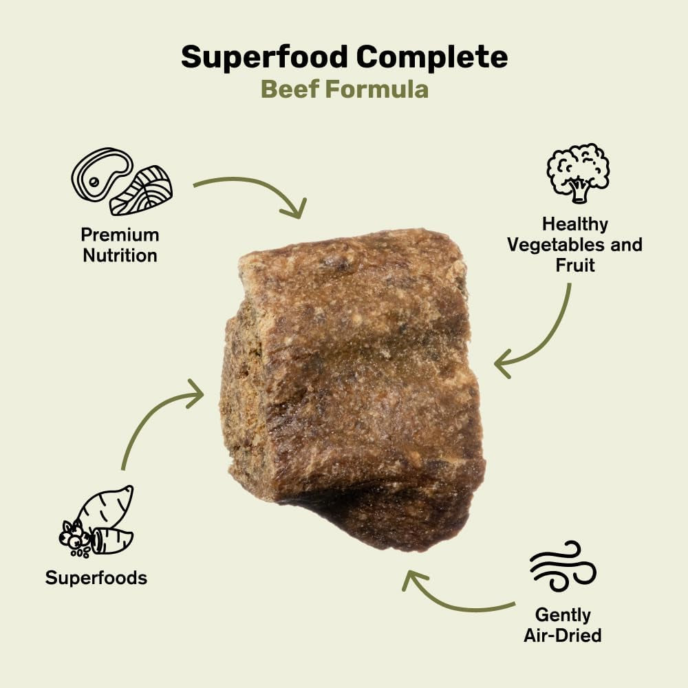 Superfood Complete, Adult Dog Food, Air-Dried, High Protein, Zero Fillers, Superfood Nutrition by Katherine Heigl (24 Oz., Beef Formula)