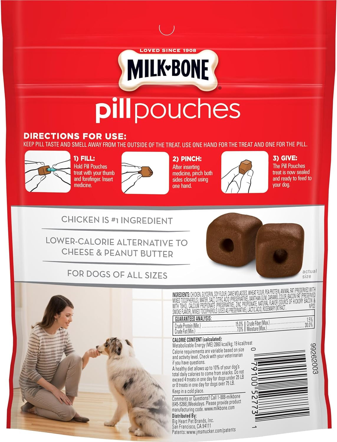 Pill Pouches Dog Treats, Hickory Smoked Bacon Flavor, 6 Ounce (Pack of 5)