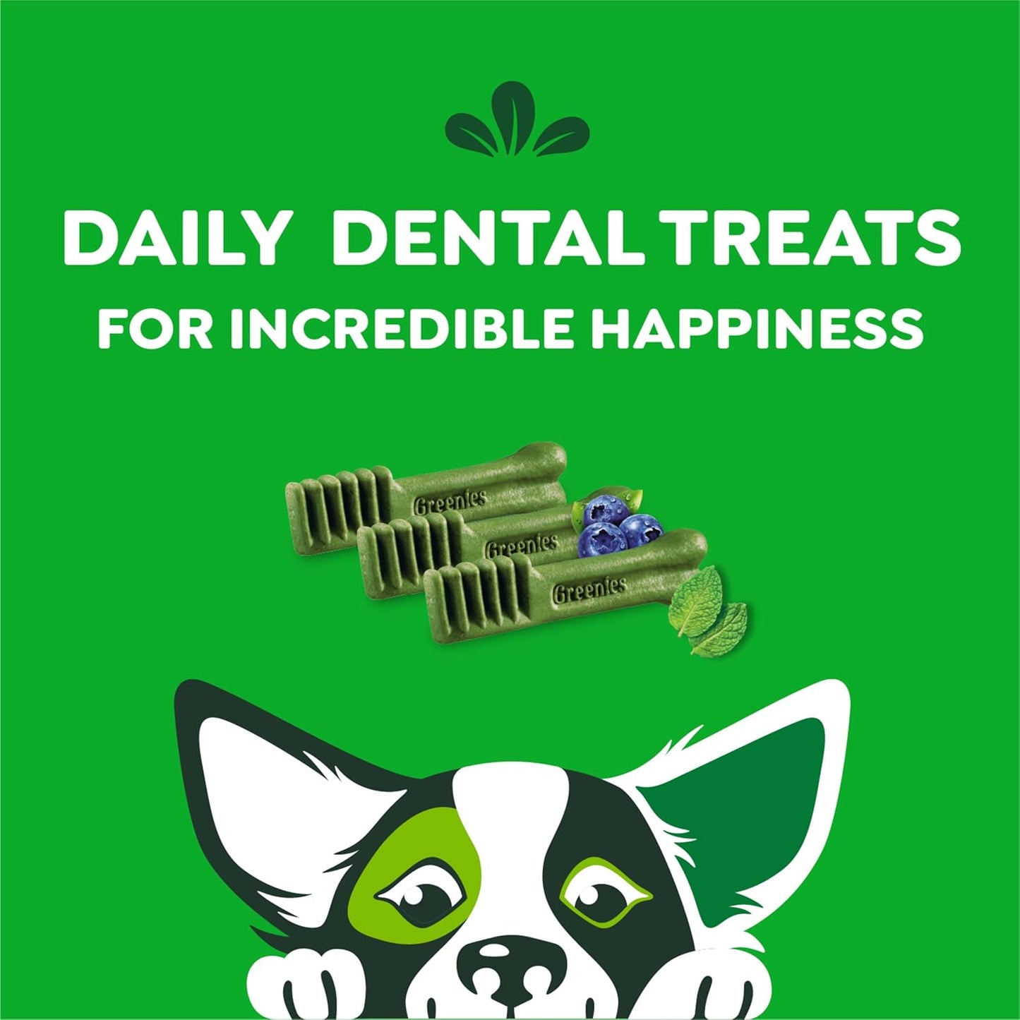 Petite Dental Dog Treats, 3-Flavor Variety Pack, (3) 12 Oz. Pouches, 60 Total Treats