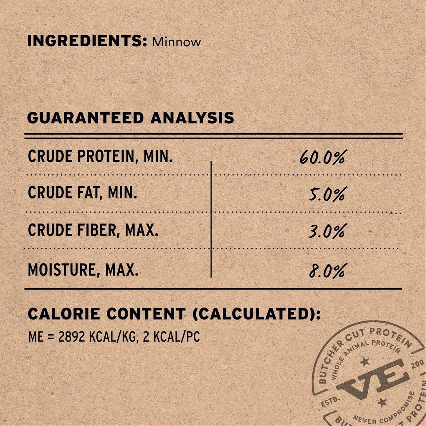 Single Ingredient Minnows Dog Treats, 2.5 Oz | Freeze-Dried Raw | Premium Quality High Protein Training Treats | Grain Free, Gluten Free, Filler Free