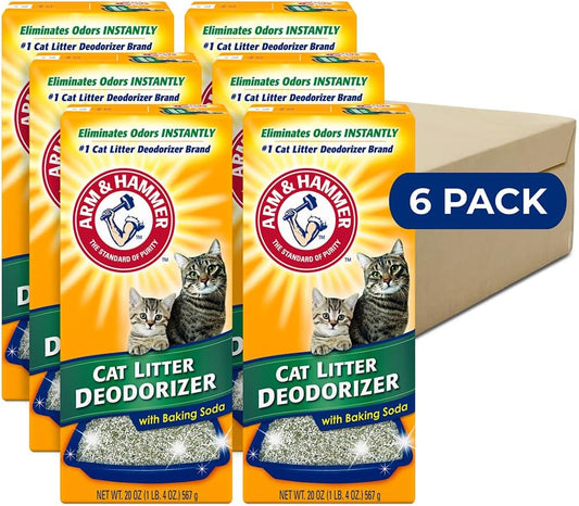 Cat Litter Deodorizer Double Duty, 20 Oz, 6 Pack