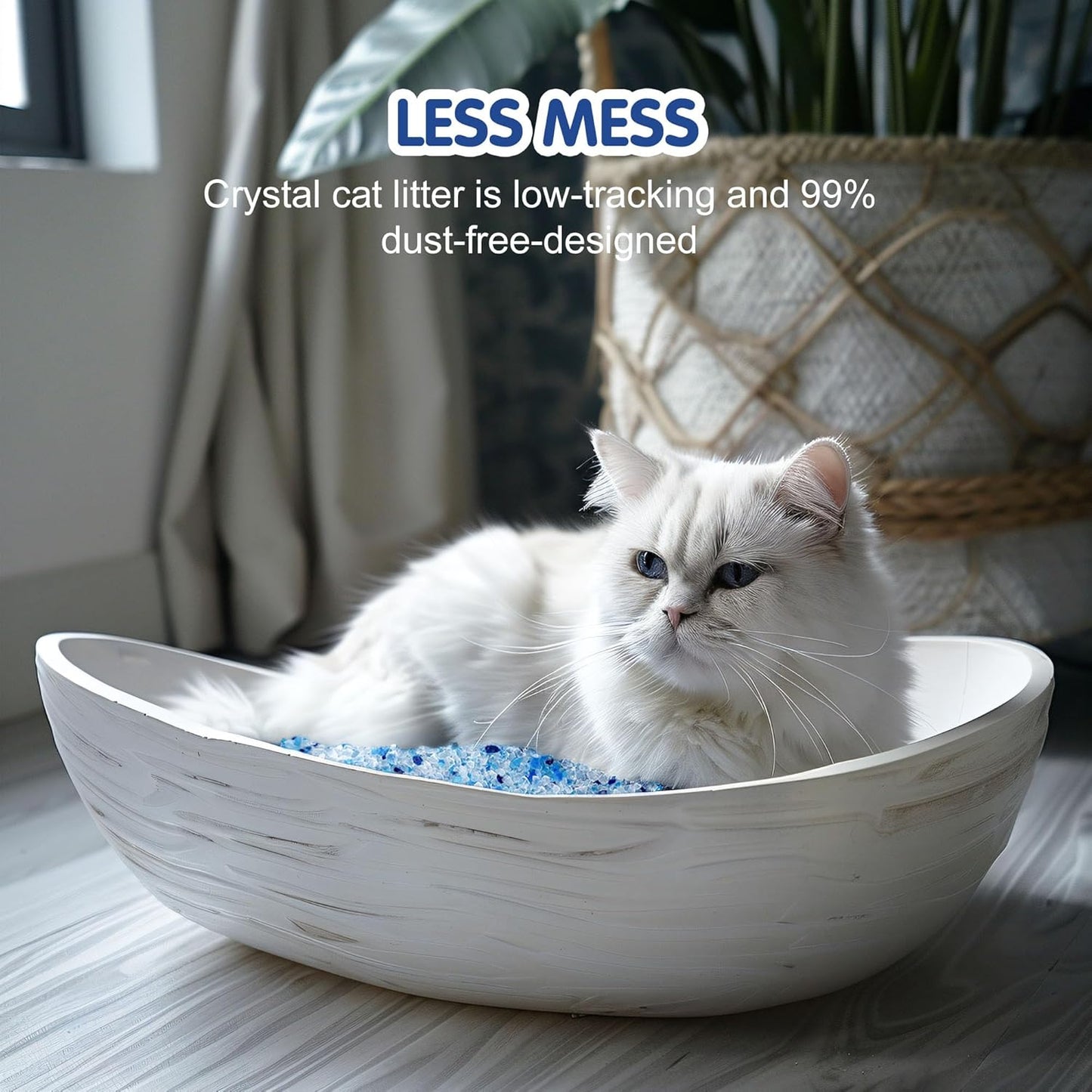 Crystal Cat Litter I Silica Gel Cat Litter,17.2 Lbs Value Pack (4.3 Lbs X 4)