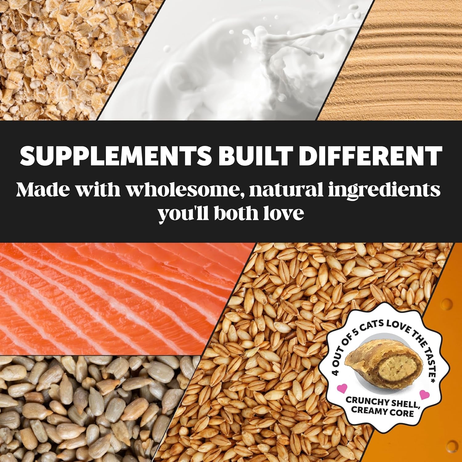 Cat Multivitamin Chews - Cat Treats for Health + Immune, Joint Support, Skin & Coat, and Digestion - Omega 3S, Lysine & Probiotics for Cats, Vitamins for Cats - Chicken (90-Day Supply)