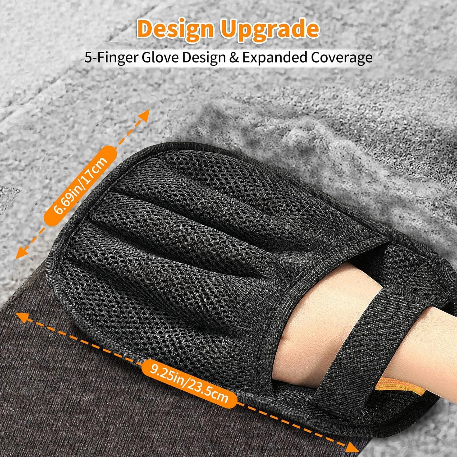 Pet Hair Removal Glove for Cats & Dogs, 2025 Newly Upgraded Five-Finger Electrostatic Pet Hair Gloves, Reusable Pet Hair Remover Tool for Laundry, Couch, Carpet, Car Seat