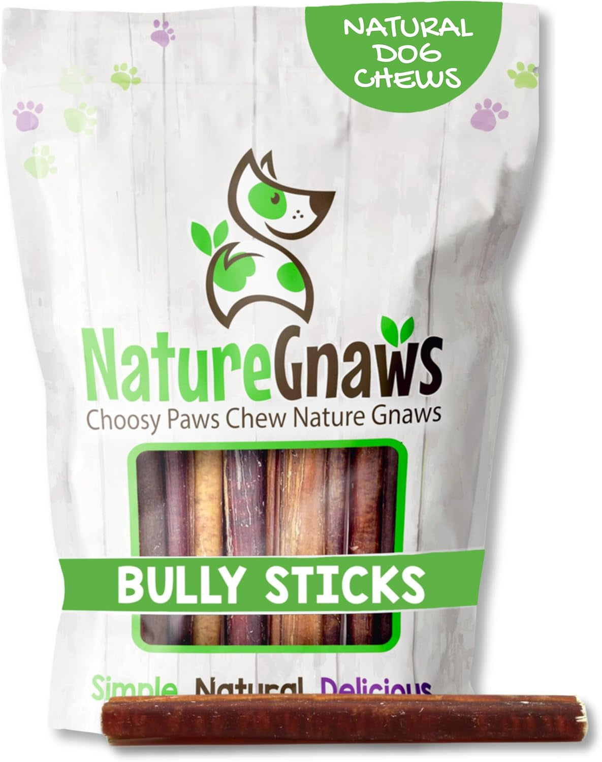 Large Bully Sticks for Dogs 5-6" (10 Count) - Thick Long Lasting for Aggressive Chewers and Large Dogs - Natural Beef Dog Chew Bones