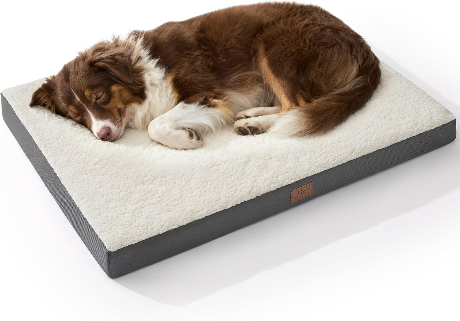 Dog Beds Large Sized Dog - Comfy Flat Pet Beds with Removable Washable Cover, Orthopedic Egg Crate Foam Puppy Mat, Suitable for Pet up to 65 Lbs