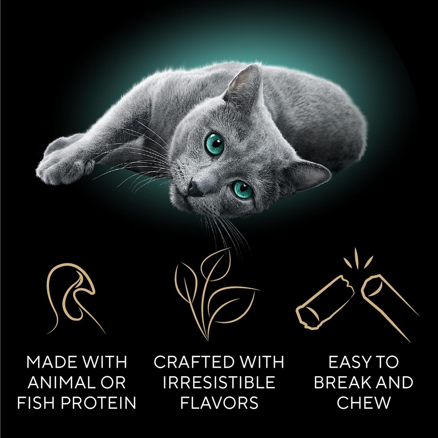 Meaty Tender Sticks Soft Cat Treats Chicken, Tuna, and Salmon Flavor, 0.14 Oz., 70 Sticks