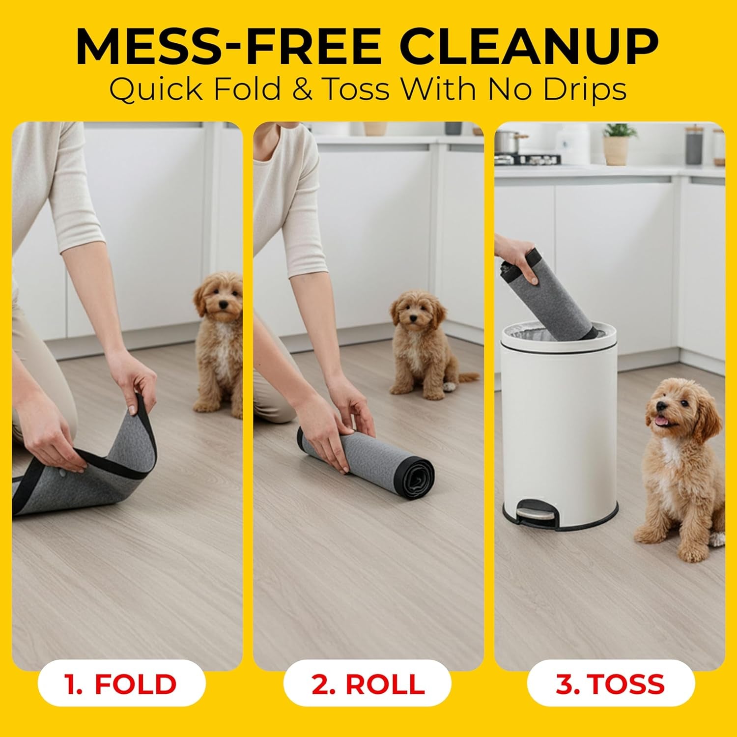 for Pets Black Charcoal Puppy Pads, 23"X23" Disposable Training Pads That Absorb & Neutralize Urine with Activated Carbon - 100 Count