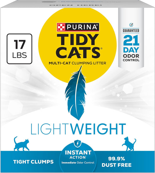 Purina  Lightweight Instant Action, Odor Control, Multi-Cat, Clumping, 99.9 Percent Dust Free Cat Litter - 17 Lb. Box