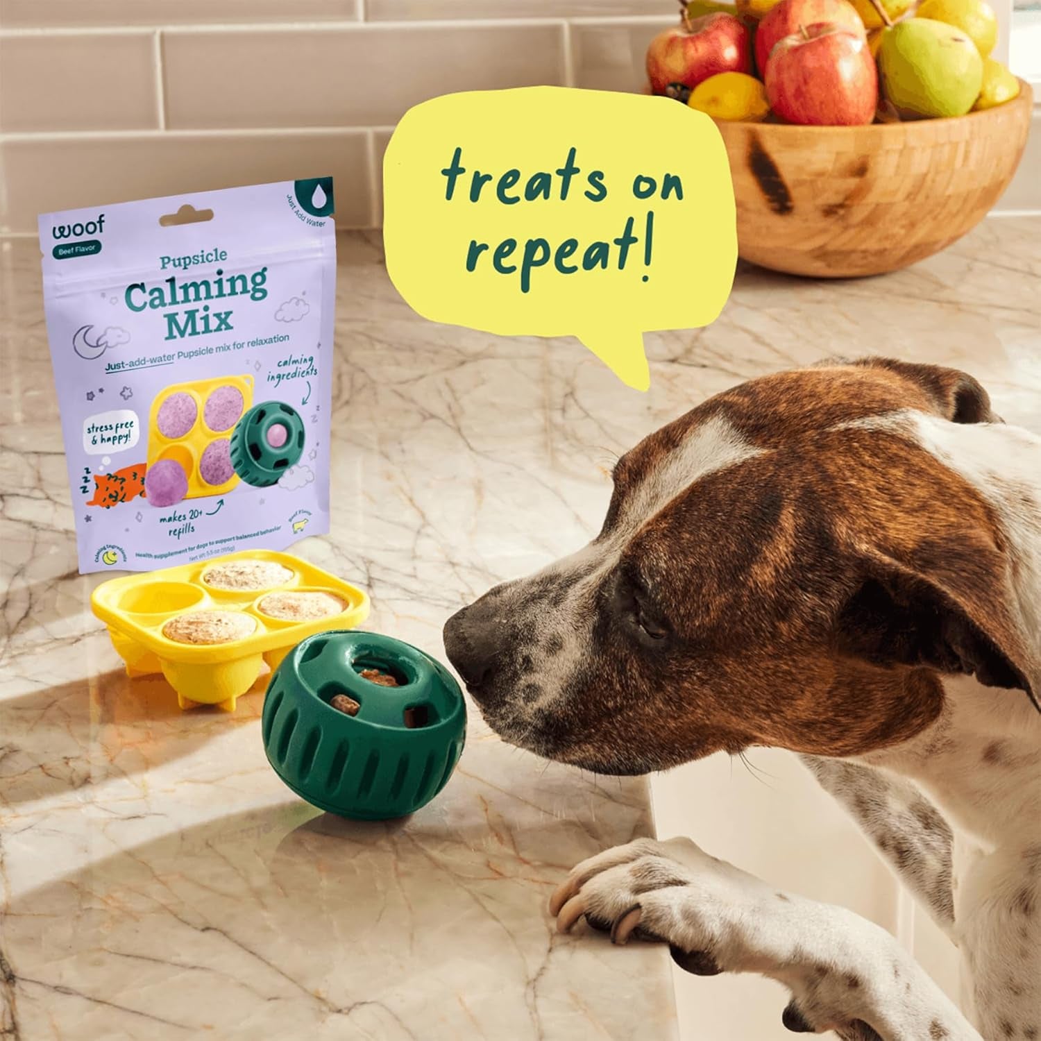 Dog Pupsicle Mix - Easy-To-Make DIY Pupsicle Refills - Tasty, Healthy Pupsicle Mix - Wholesome Ingredients - Long-Lasting - Calming Mix