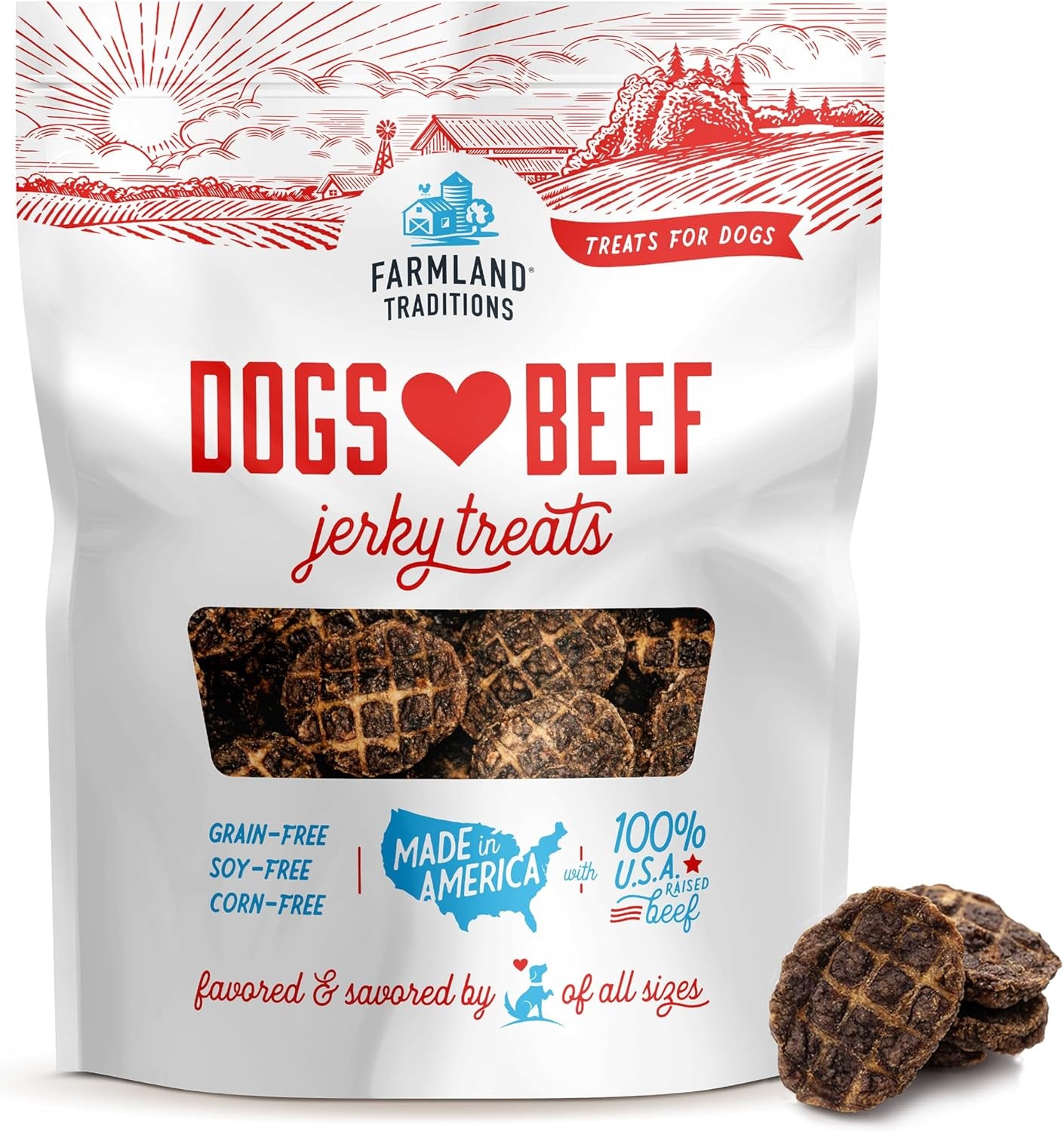 Dogs Love Beef Jerky Dog Treats with Only 3 Ingredients and No Fillers, 2.5 Pound Bag