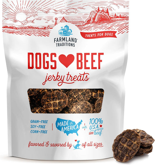Dogs Love Beef Jerky Dog Treats with Only 3 Ingredients and No Fillers, 2.5 Pound Bag