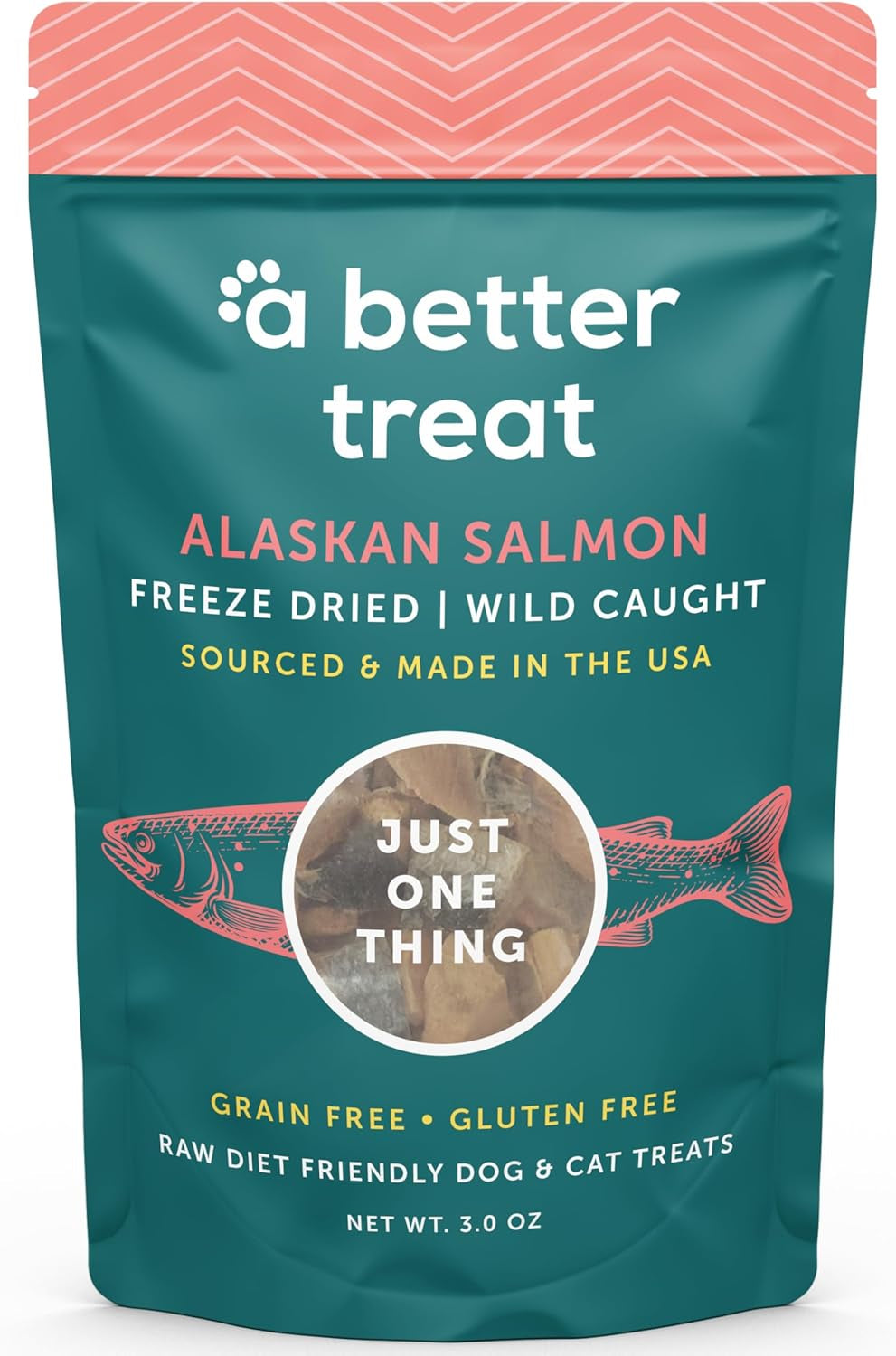 – Freeze Dried Salmon Dog Treats, Wild Caught, Single Ingredient | Natural High Value | Gluten Free, Grain Free, High Protein, Diabetic Friendly | Natural Fish Oil | Made in the USA