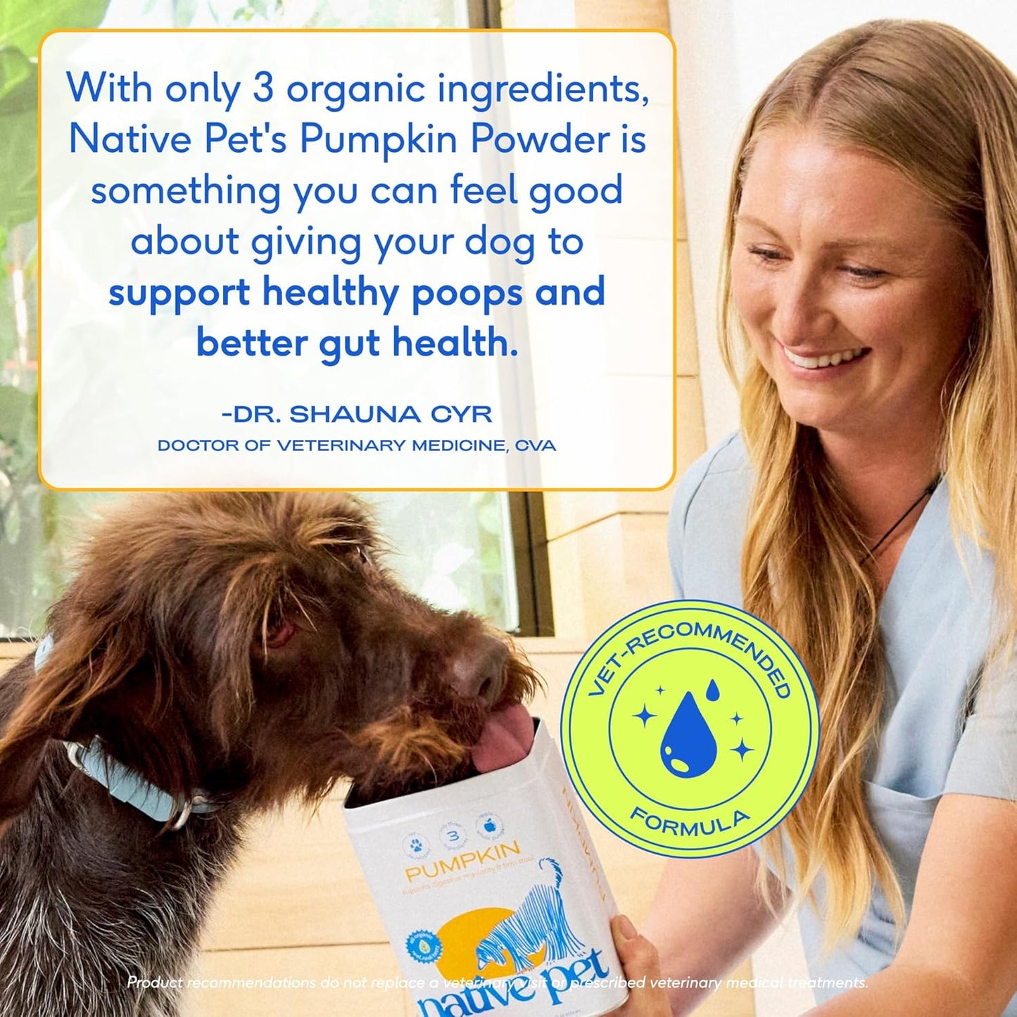 Pumpkin for Dogs - Organic Powder Pumpkin Puree Dog Food Toppers -Rich in Fiber Supplement Powder Helps with Digestion, Nutrient Absorption, Diarrhea, Constipation & Upset Stomach-30 Scoops