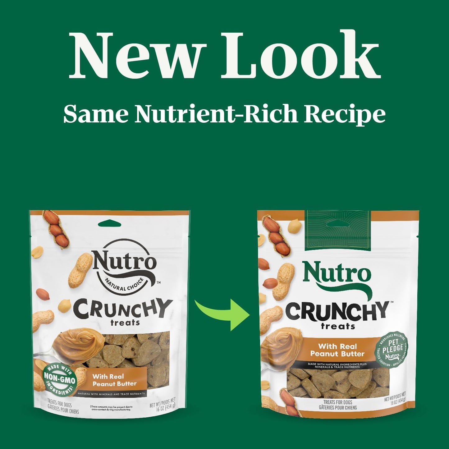 Crunchy Dog Treats with Real Peanut Butter, 16 Oz. Bag