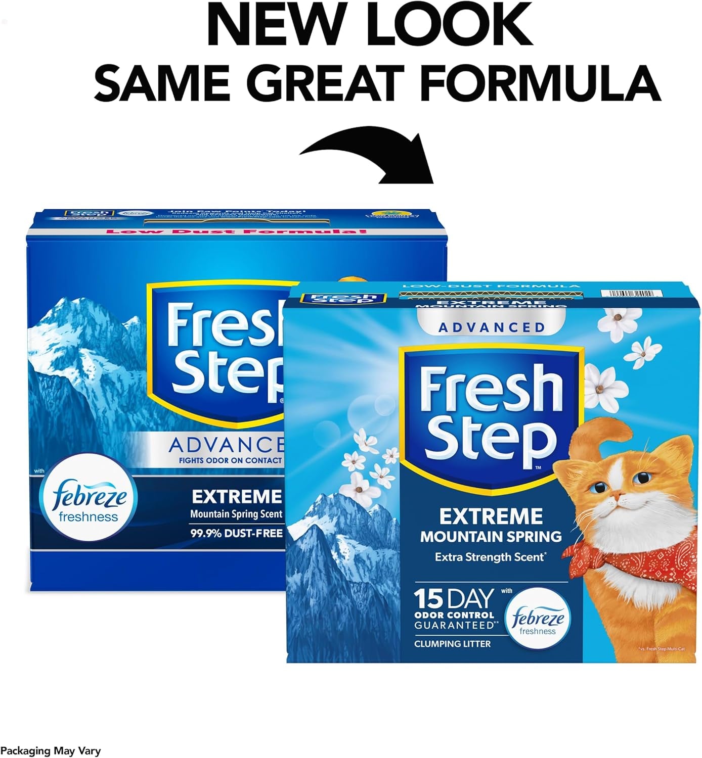 Advanced Extreme Clumping Litter with Febreze Freshness with Mountain Spring Scent, Fights Odor on Contact, 37 Lbs. (2 X 18.5 Lb. Box)
