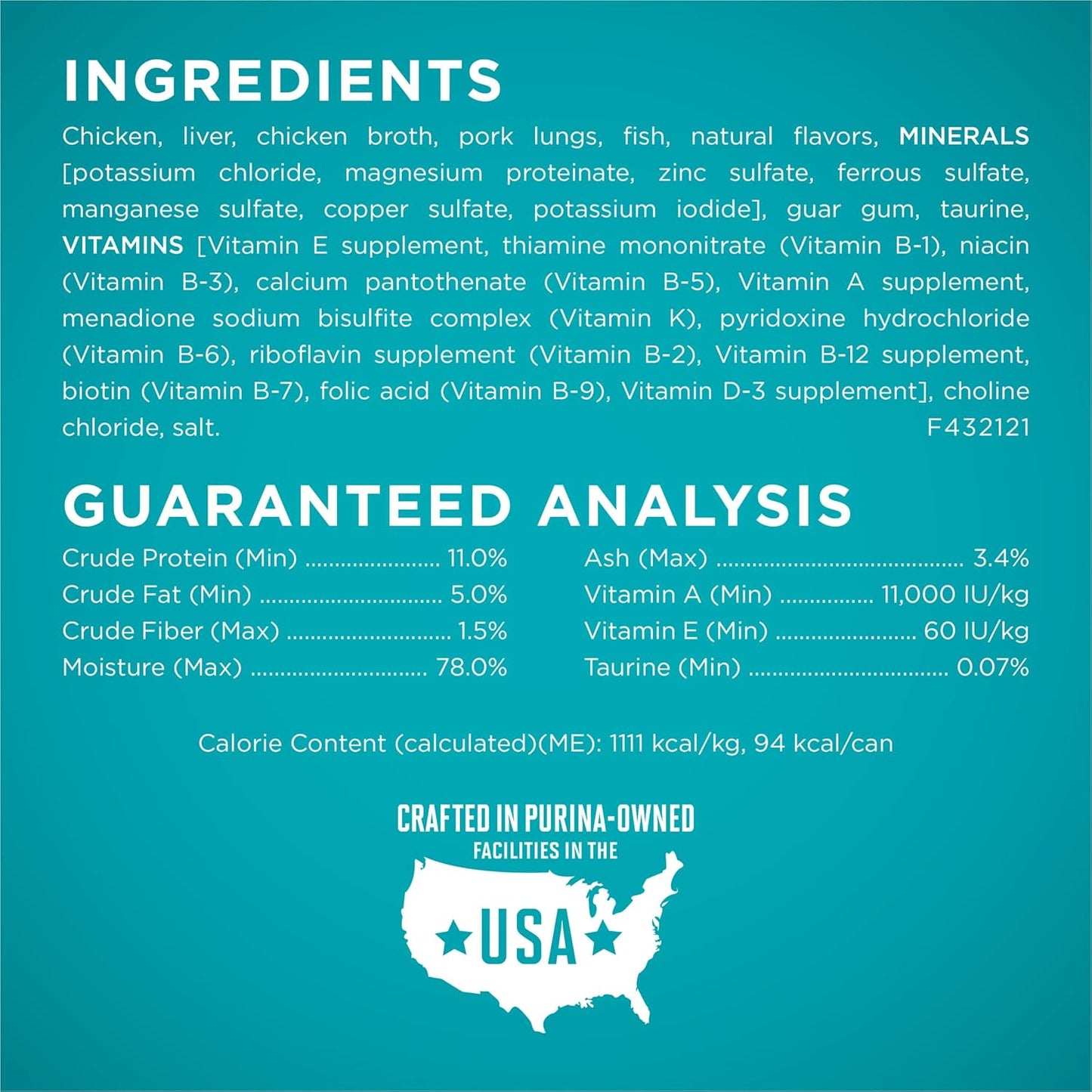 Natural, Grain Free Wet Cat Food Pate, Chicken Recipe - (Pack of 24) 3 Oz. Pull-Top Cans