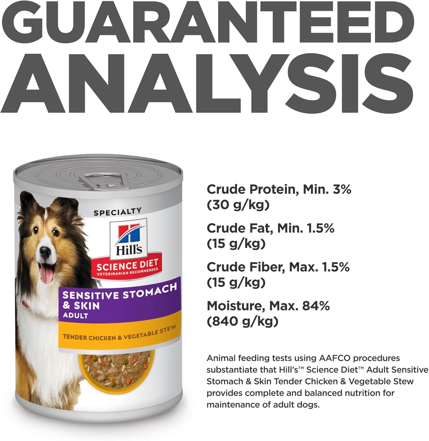 Sensitive Stomach & Skin, Adult 1-6, Stomach & Skin Sensitivity Support, Wet Dog Food, Chicken & Barley Stew, 12.5 Oz Can, Case of 12