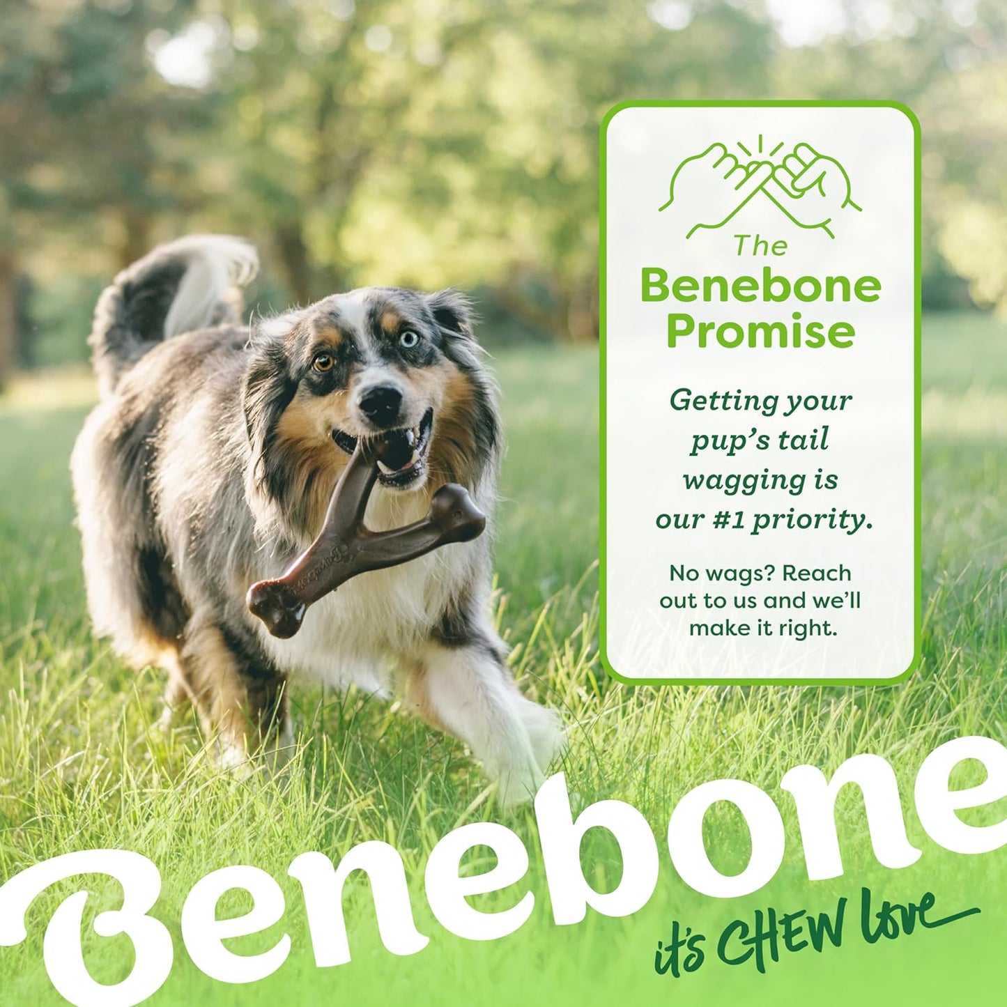 Wishbone Durable Dog Chew Toy for Aggressive Chewers, Made in USA, Giant, Real Bacon Flavor