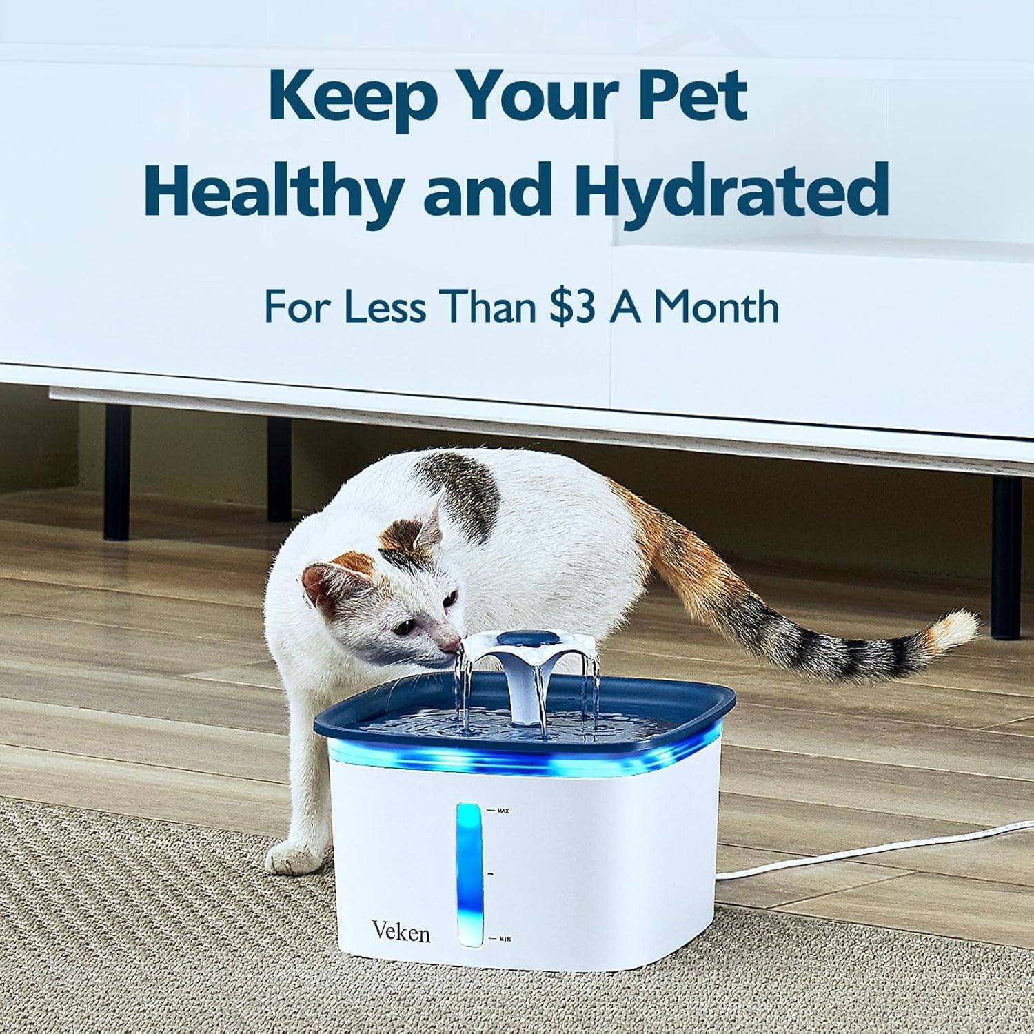 Cat Water Fountain Filter, Classic 12 Pack Replacement Filters & 12 Pack Replacement Pre-Filter Sponges for 50Oz, 84Oz, 95Oz Automatic Pet Fountain Dog Water Dispenser