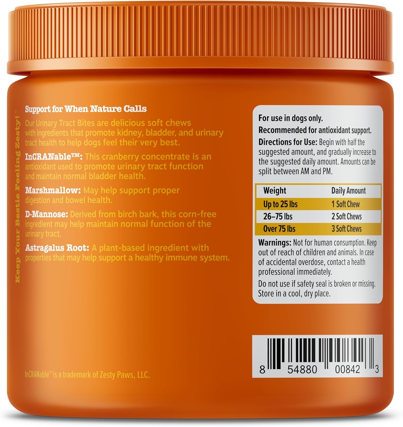 Cranberry Supplement for Dogs - Bladder Control for Dogs - Urinary Tract Support - Cranberry Chews with D-Mannose, Vitamin B6 & L-Arginine - Immune & Gut Support - Bacon - 90 Count