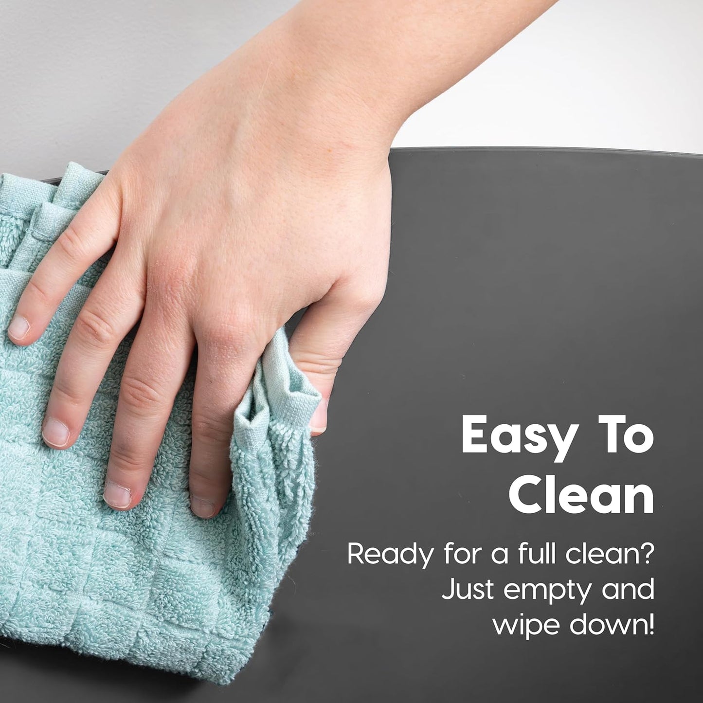 Cat Litter Box, Large Top Entry with Litter Catching Lid and Scoop, Dog Proof, Cat Box Enclosure, Dark Gray/White