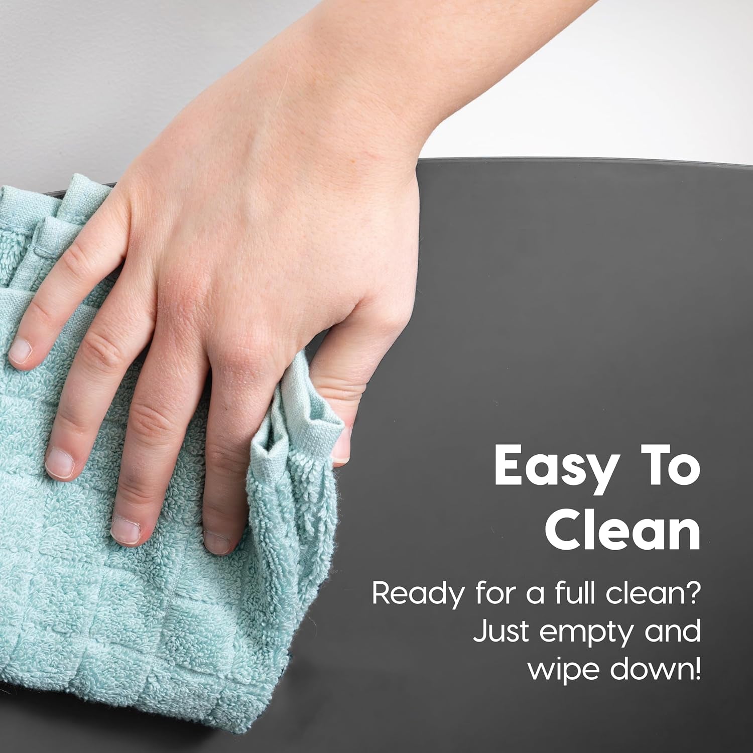 Cat Litter Box, Large Top Entry with Litter Catching Lid and Scoop, Dog Proof, Cat Box Enclosure, Dark Gray/White