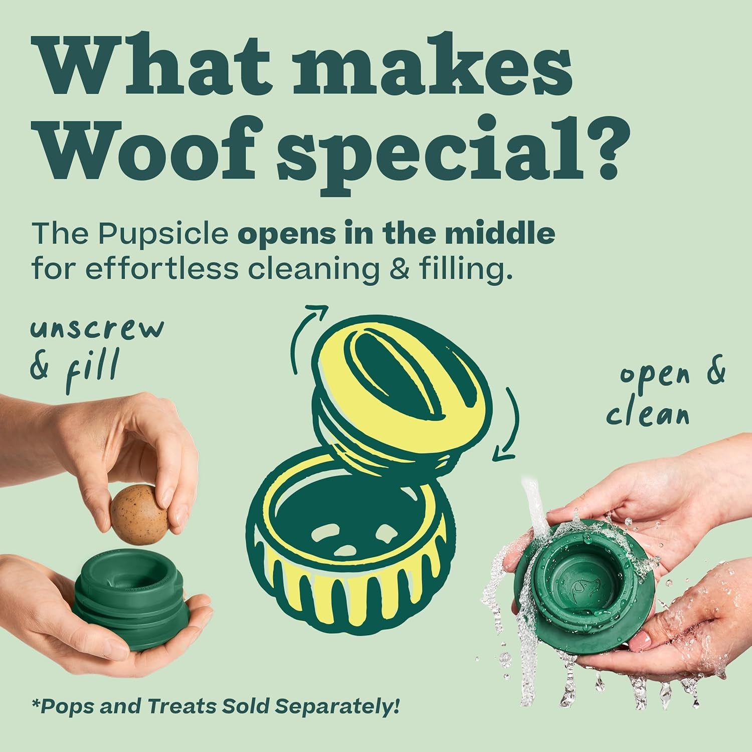Pupsicle - Long-Lasting Interactive Dog Toy to Keep Your Pup Busy and Distracted - Safe for Dogs - Low-Mess Design - Dog Toys for Medium and Large Dogs 25-75 Lbs